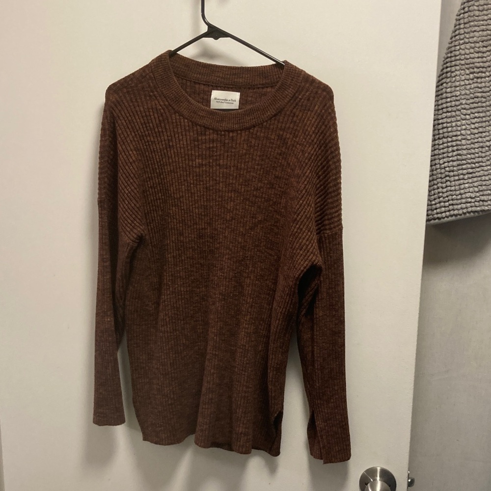 Abercrombie & Fitch Rich Brown Crew Neck Sweater